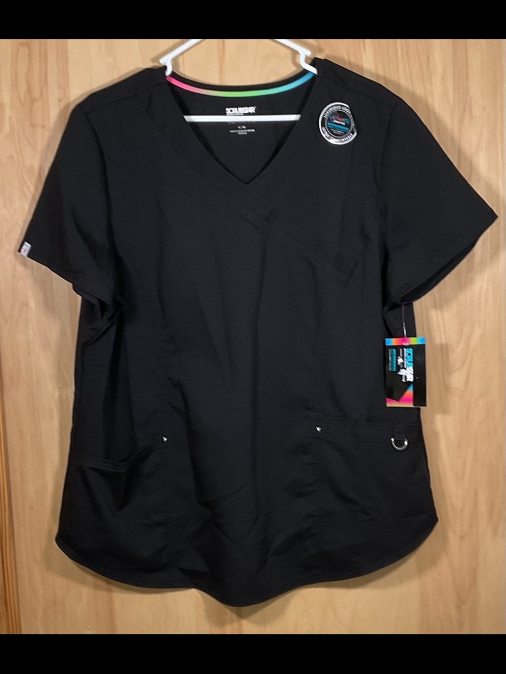 Scrubstar Black Ultimate Scrub Top - NWT